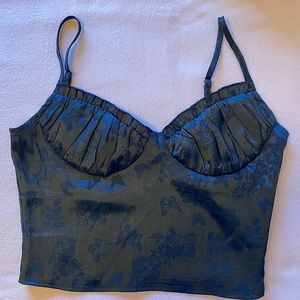 Satin top with butterfly details